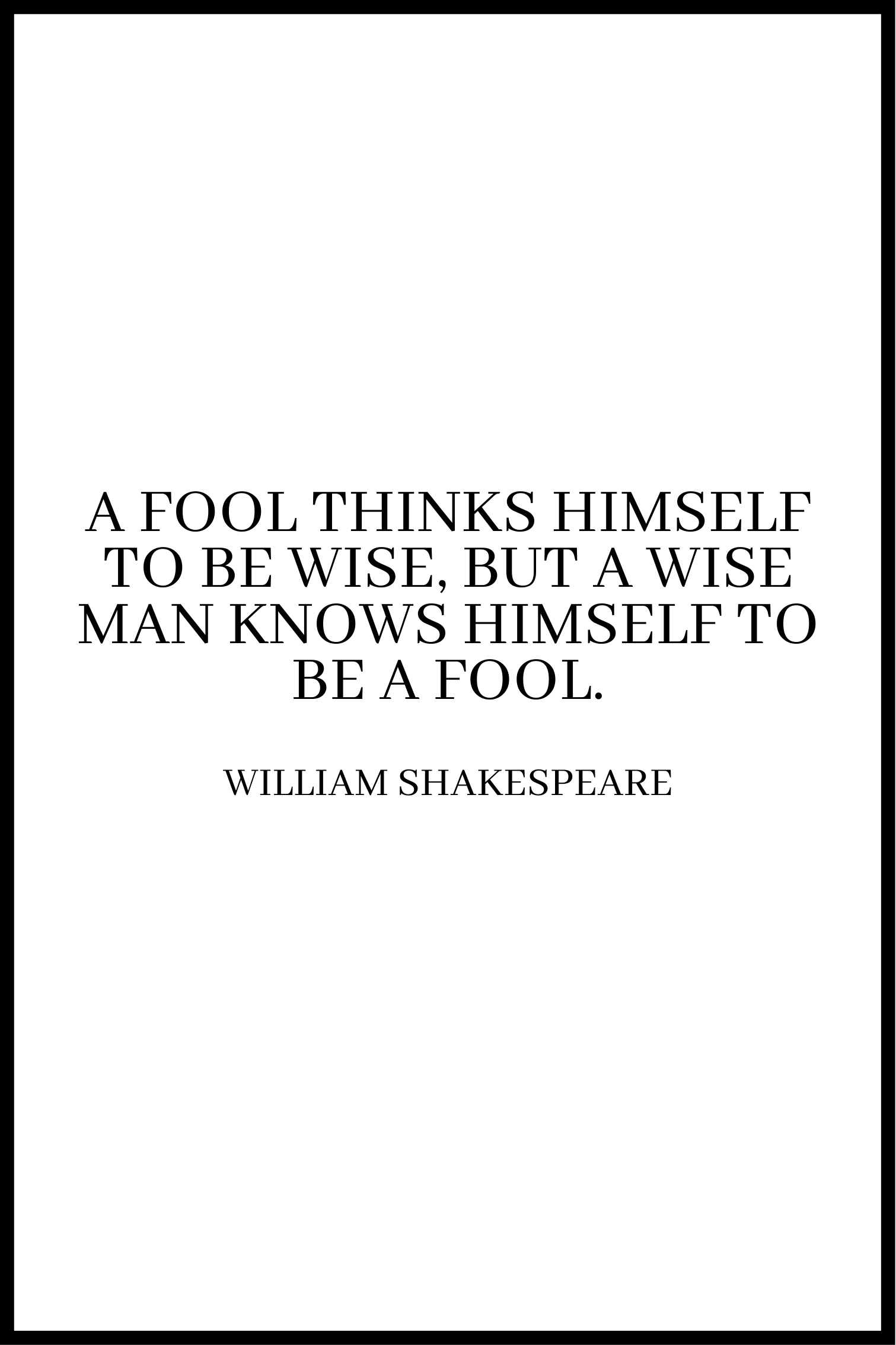 Een poster van A Fool Thinks