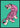 Roze tijger in groenblauw