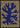 Blauw en Geel Koraal Textuur Poster