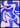 Blauwe golf abstractie poster