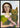 Cat Lady met grijsgroene kat poster