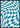 Blauw dambord Poster