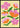 Speelse roze poster in zonnig geel