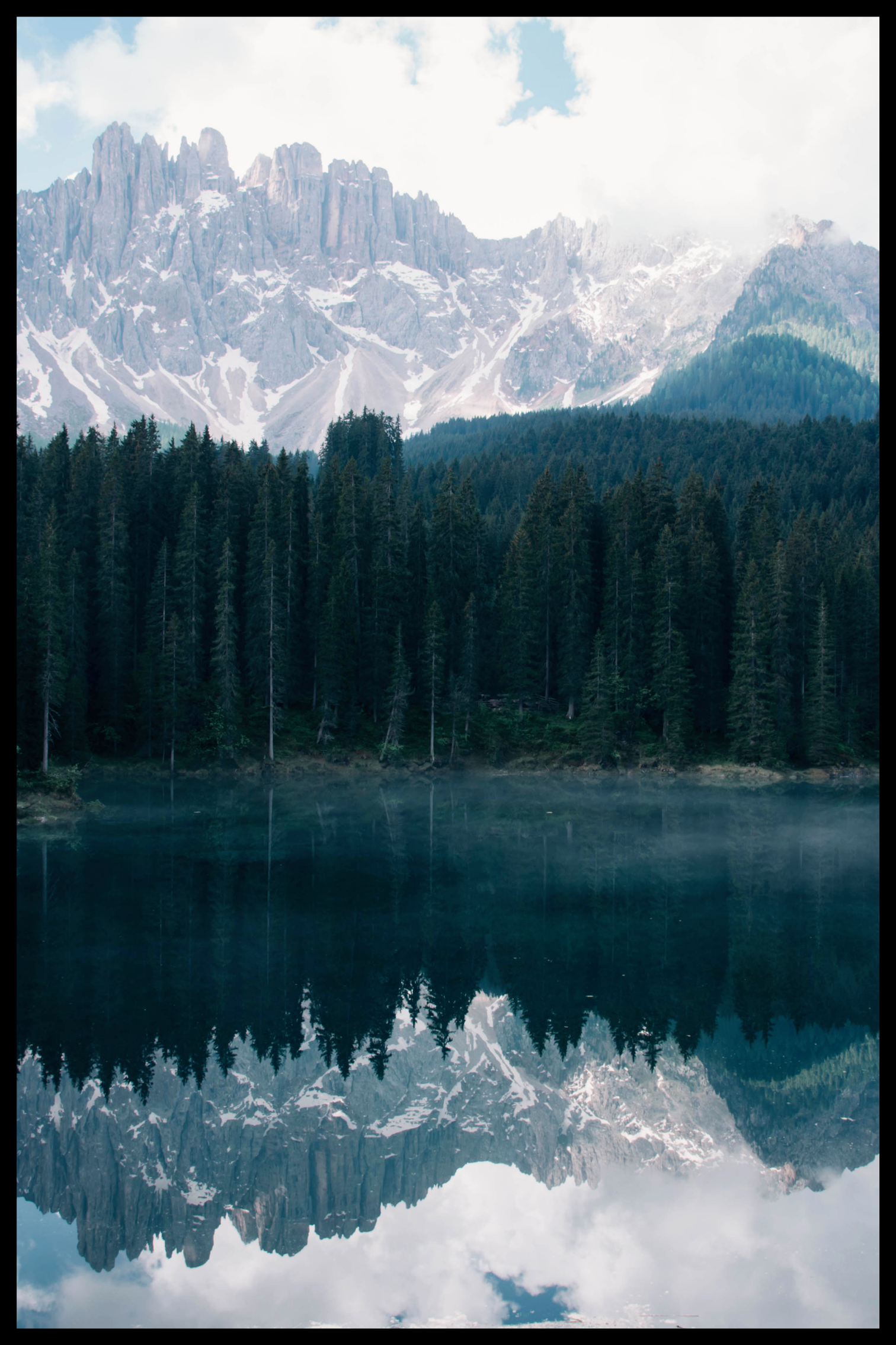 Poster van het Karersee-meer