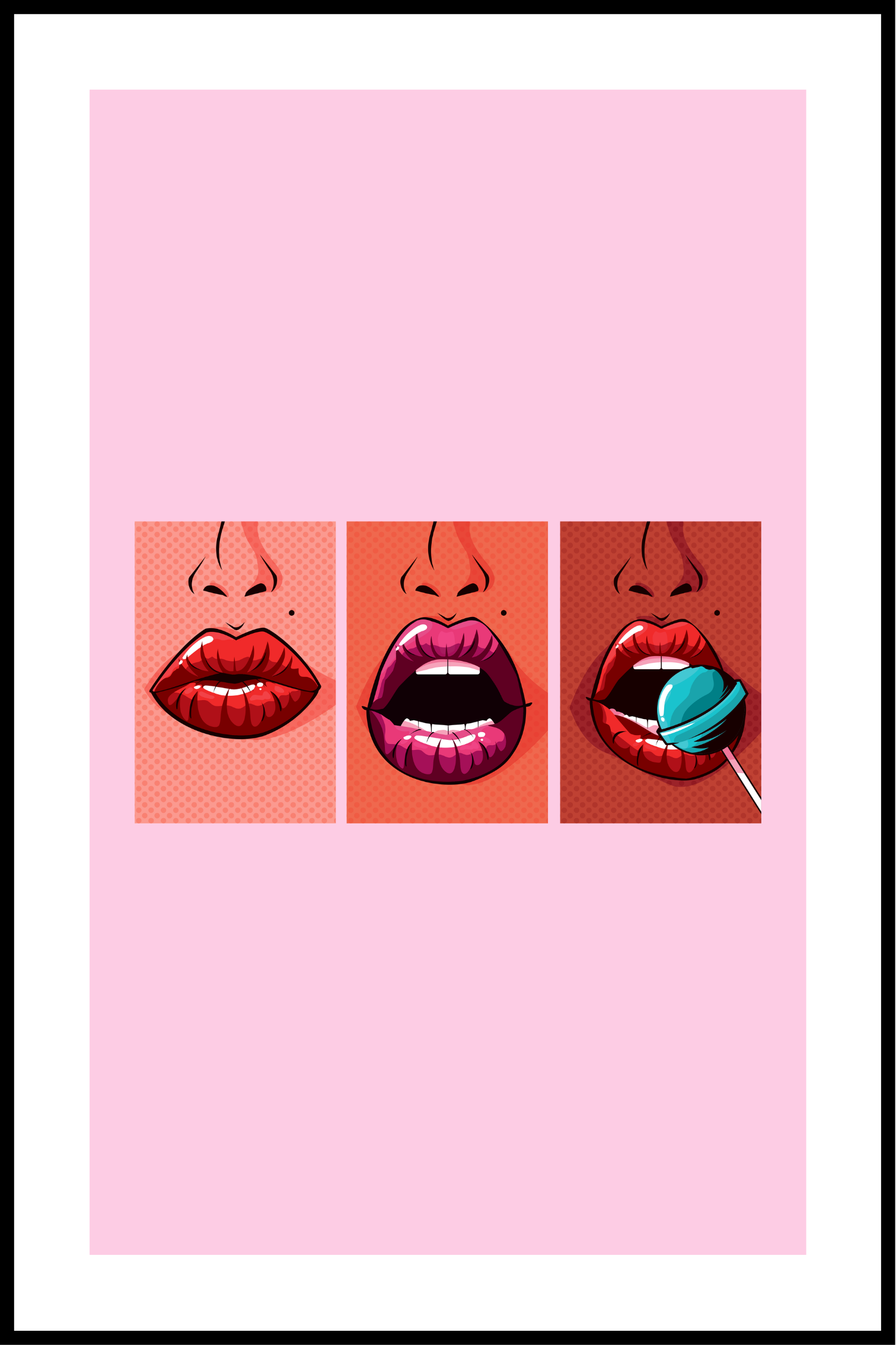 drie lippen poster