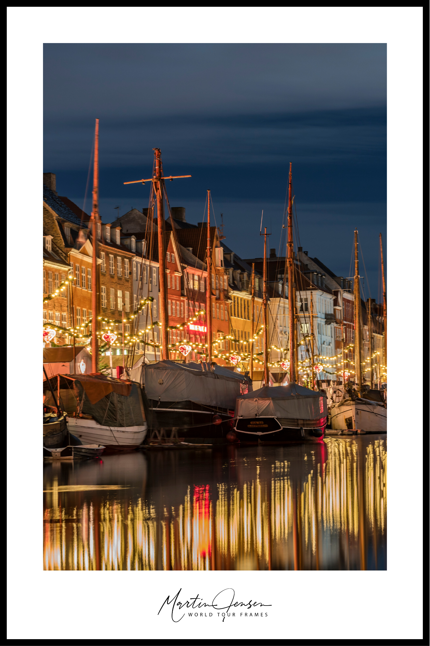 Martin Jensen wereldtournee poster // Nyhavn bij nacht