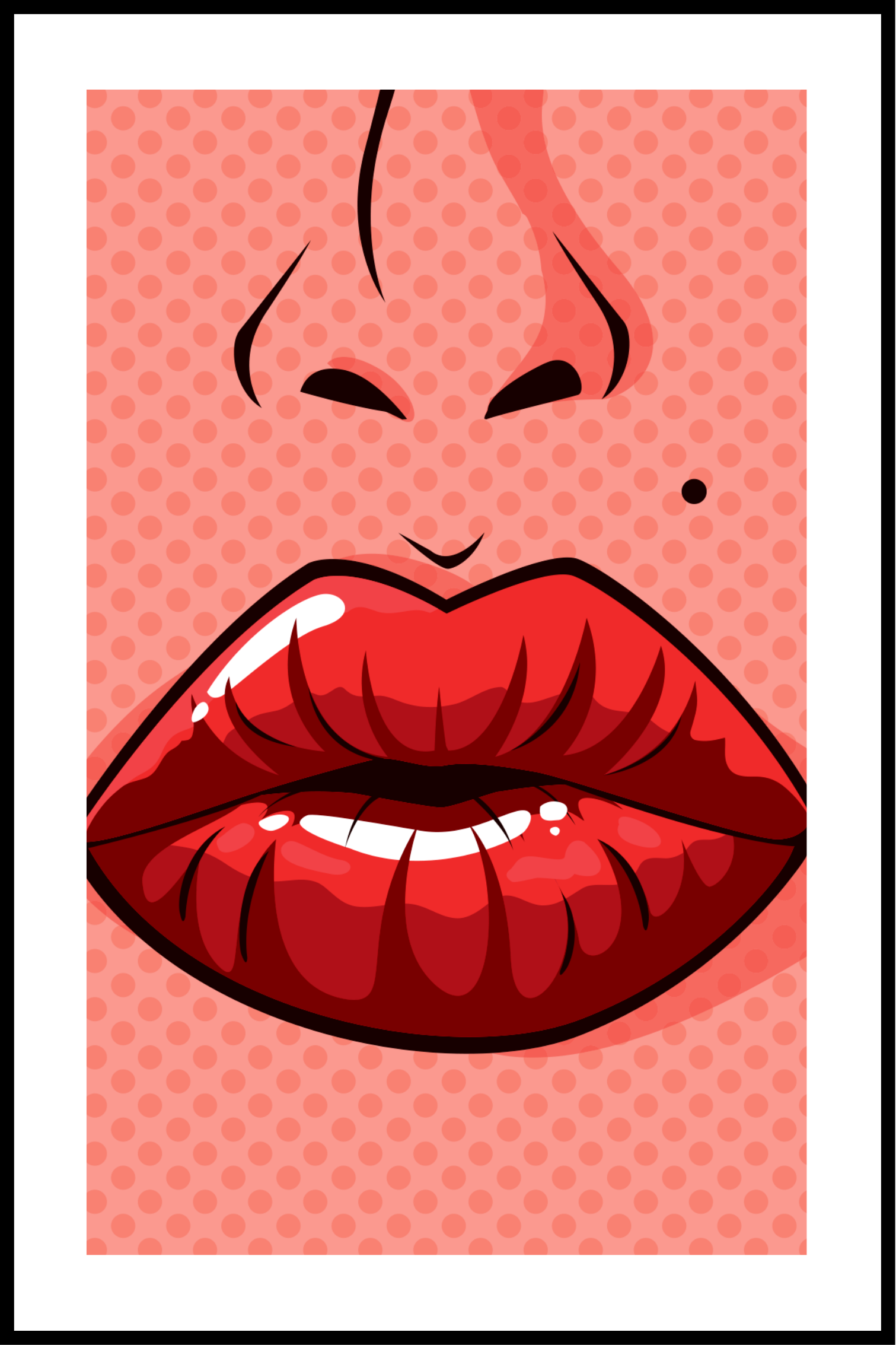 Rode lippenstift poster