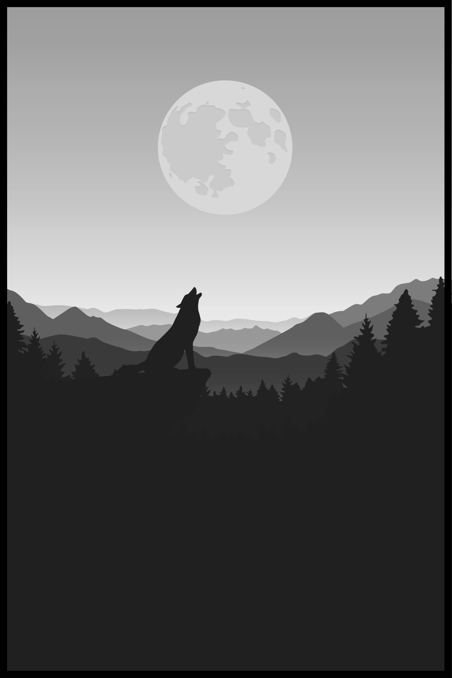 Huilende Wolf poster