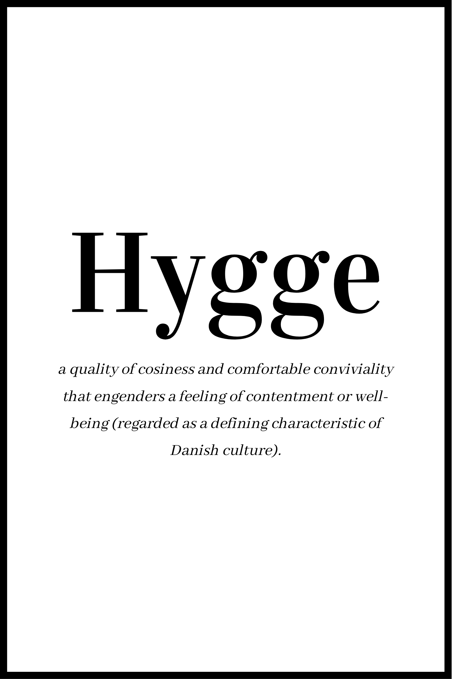 Hygge definitie poster