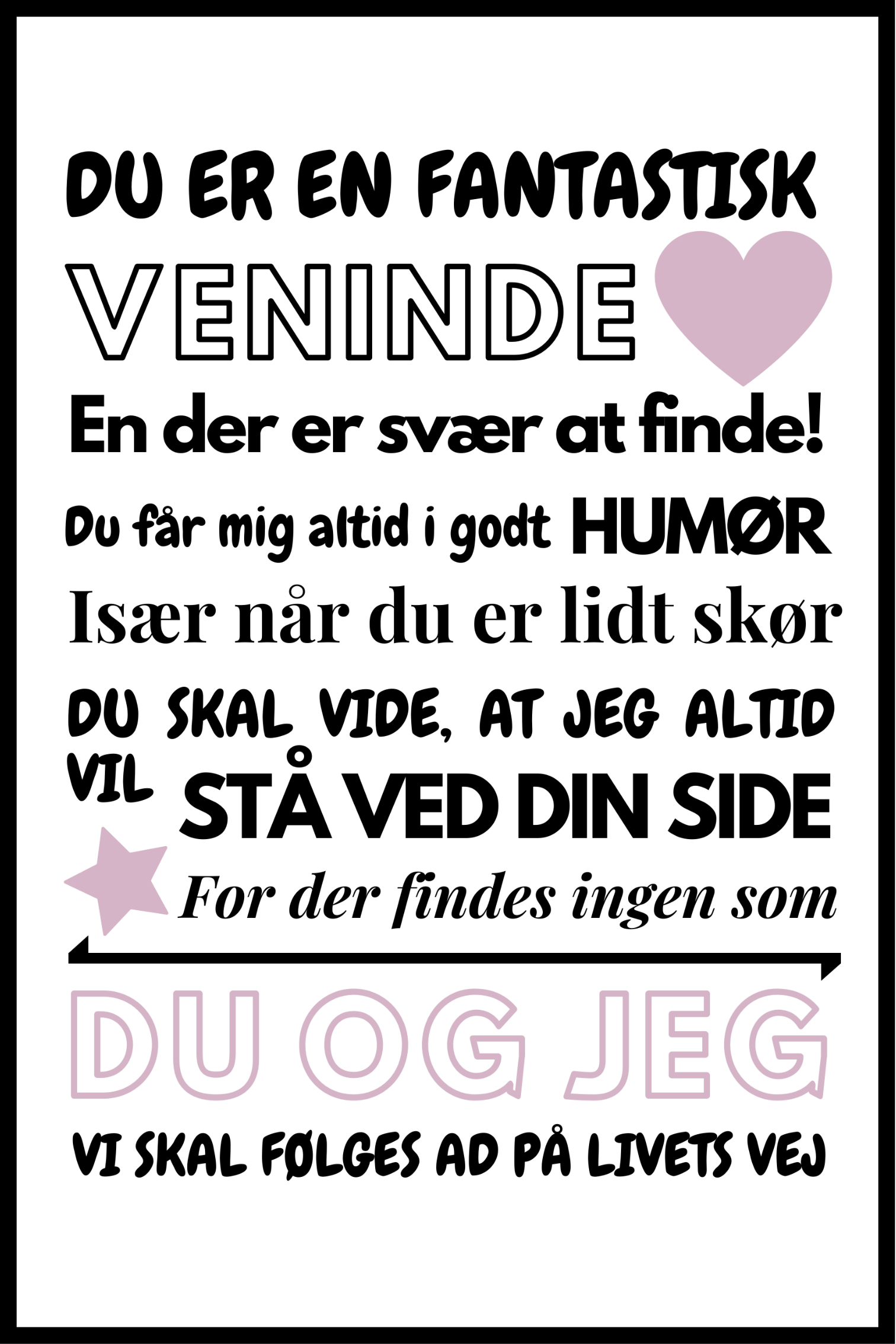 Vriend gedicht poster