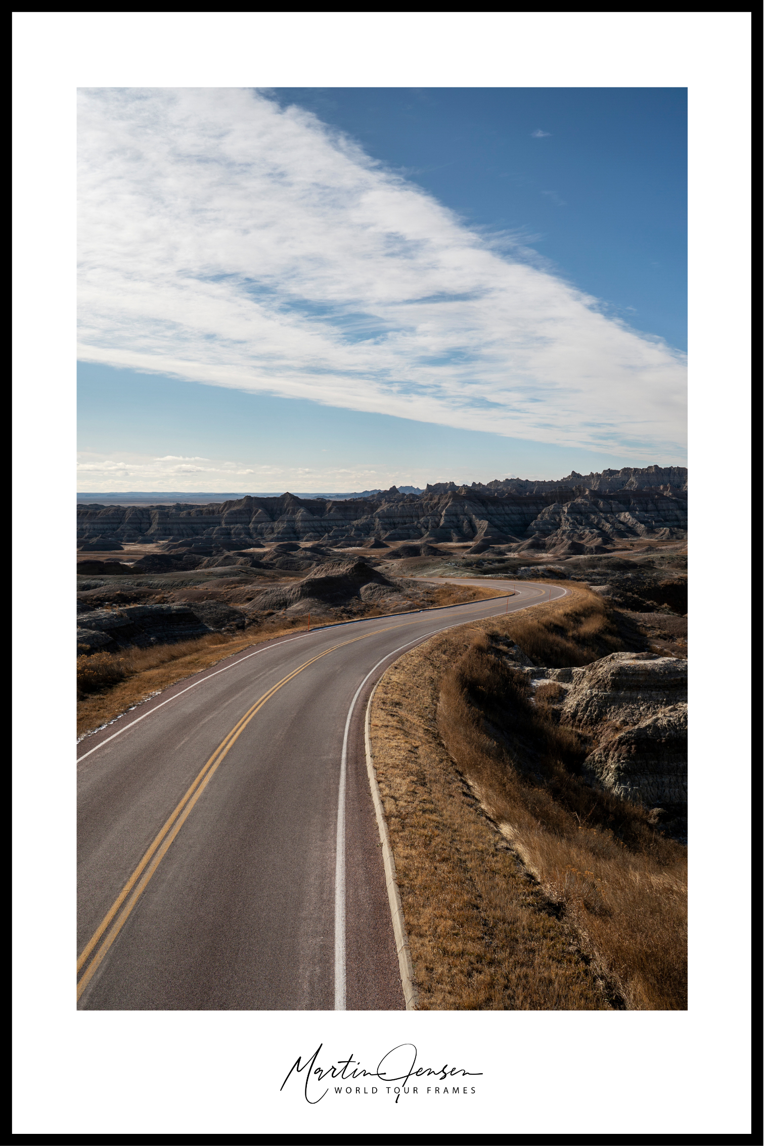 Martin Jensen wereldtourposter // Badlands National Park