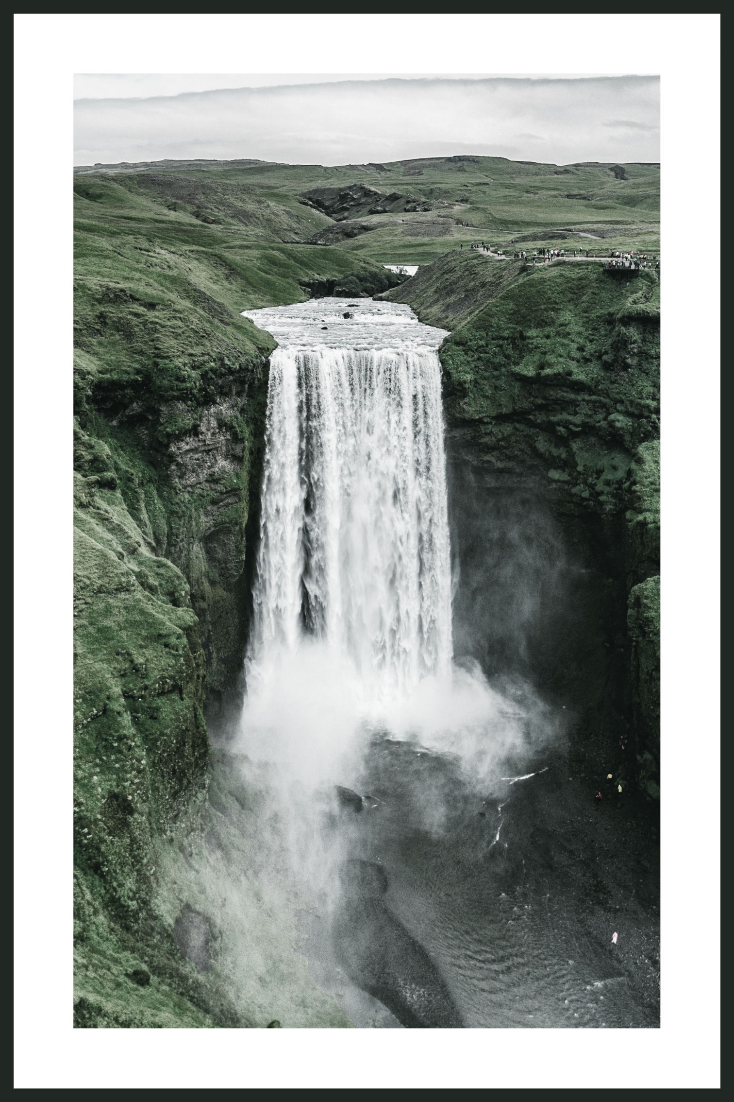 Poster van een IJslandse waterval