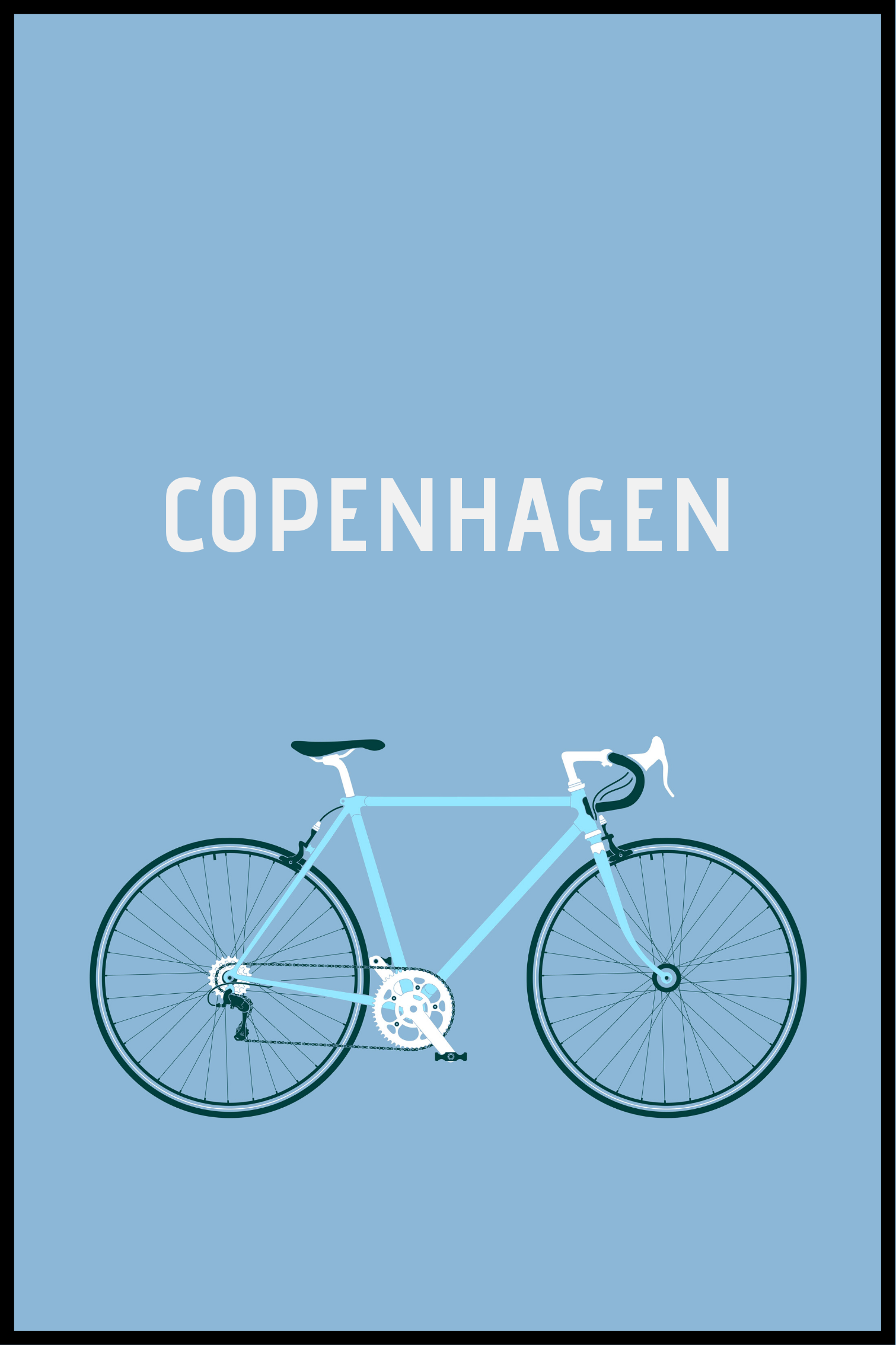 fiets kopenhagen poster