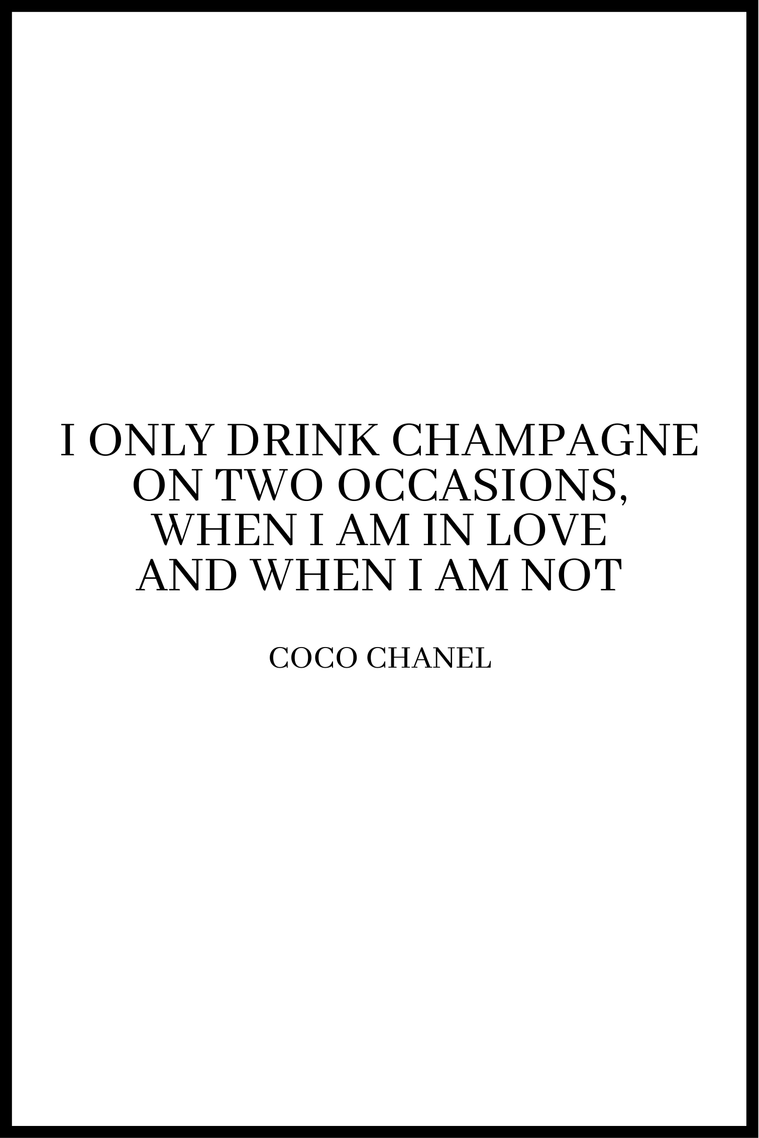 Drink champagne poster