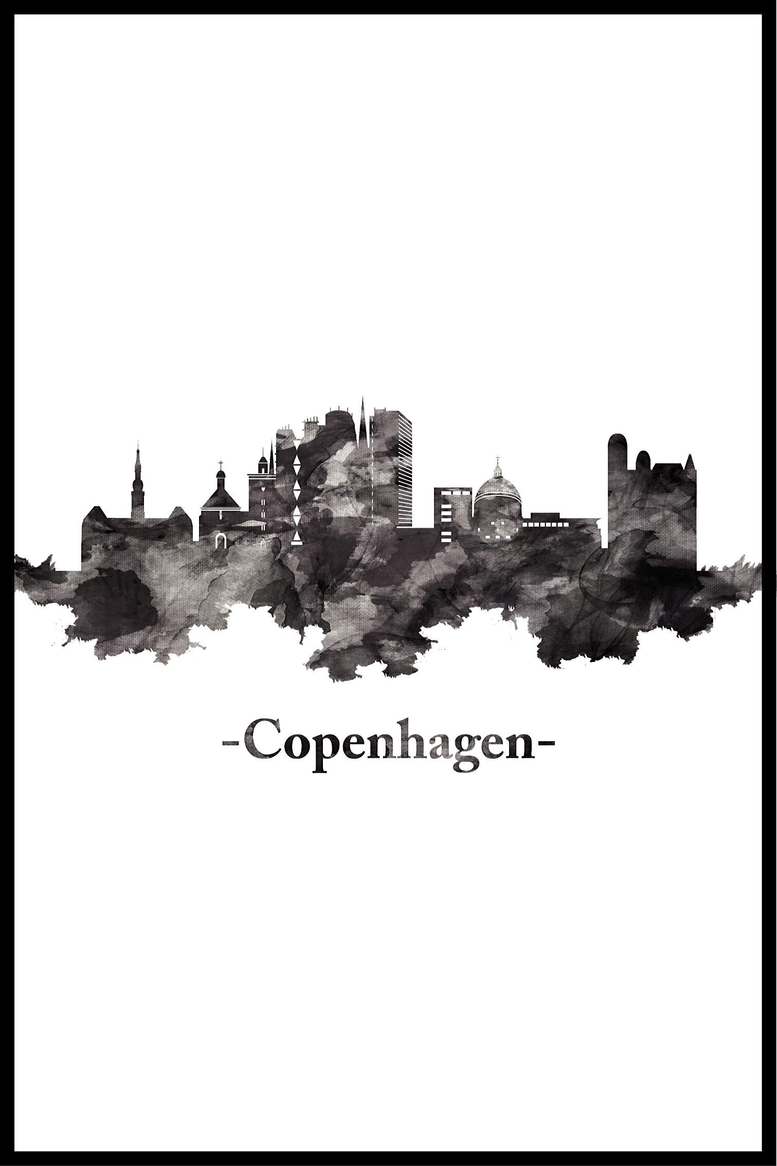 Skyline Kopenhagen poster