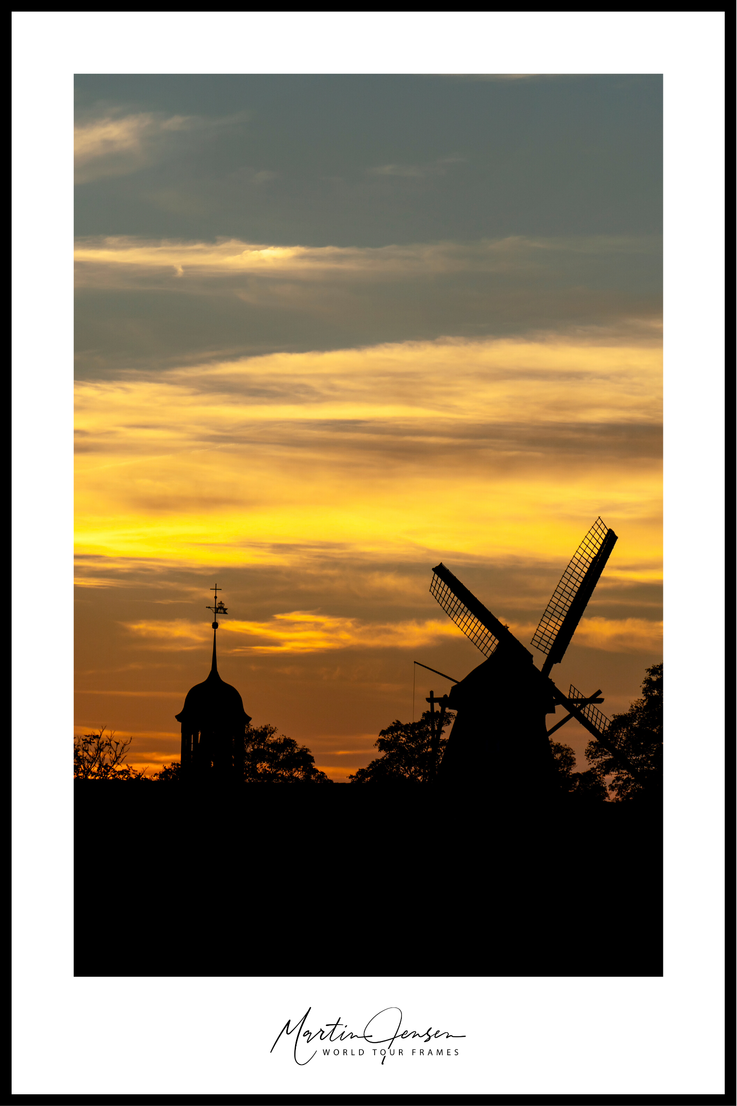 Martin Jensen wereldtour poster // Zonsondergang bij Kastellet