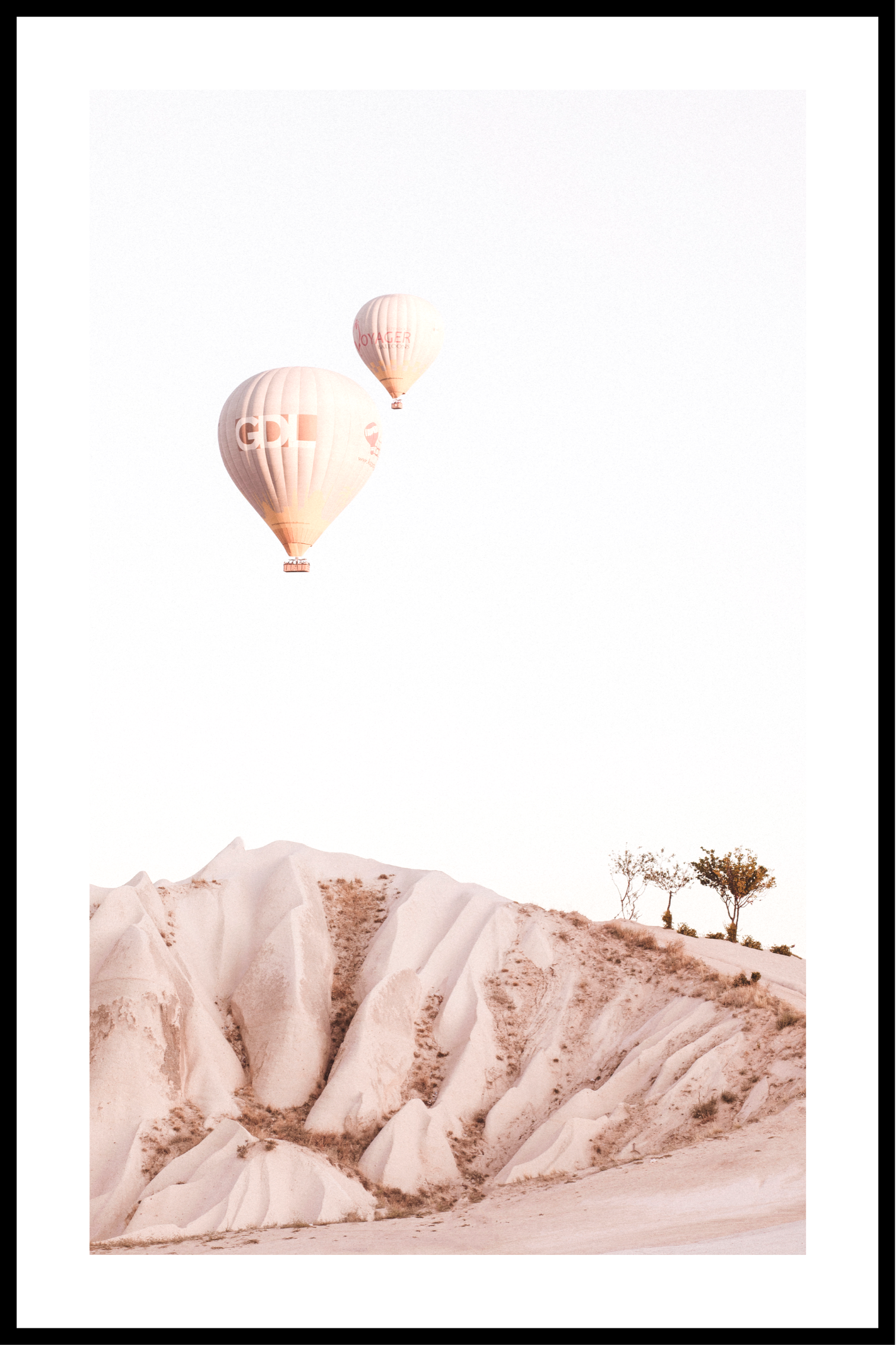 Poster met heteluchtballon