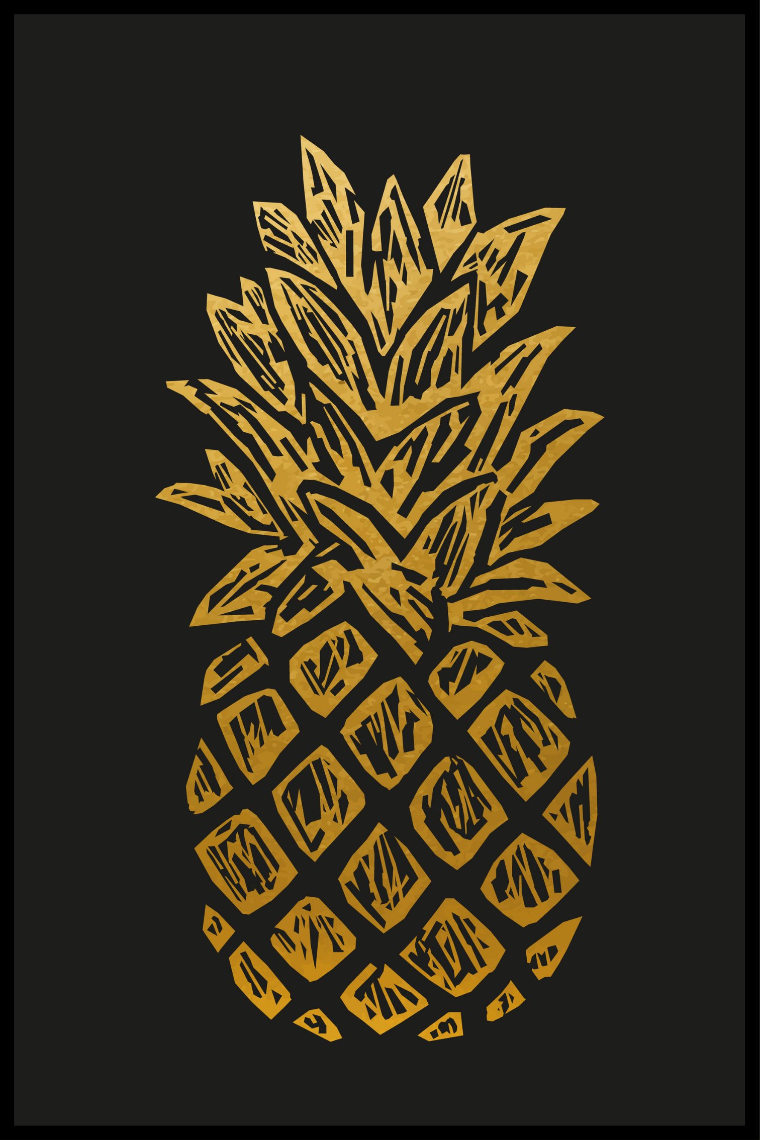 Gouden ananas nr. 1 affiche