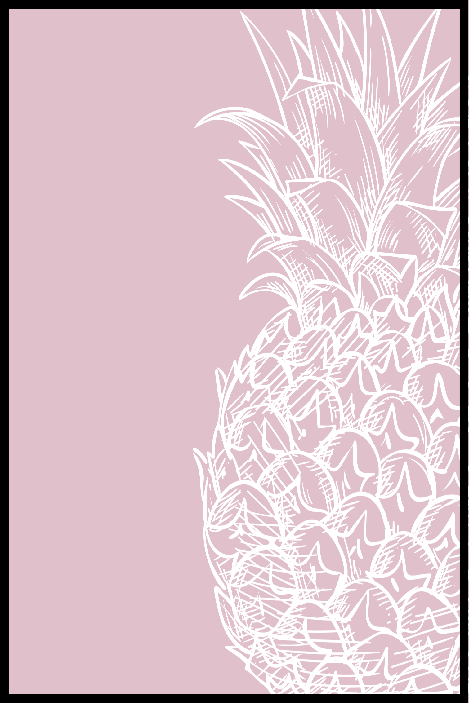 Roze ananas plaquette