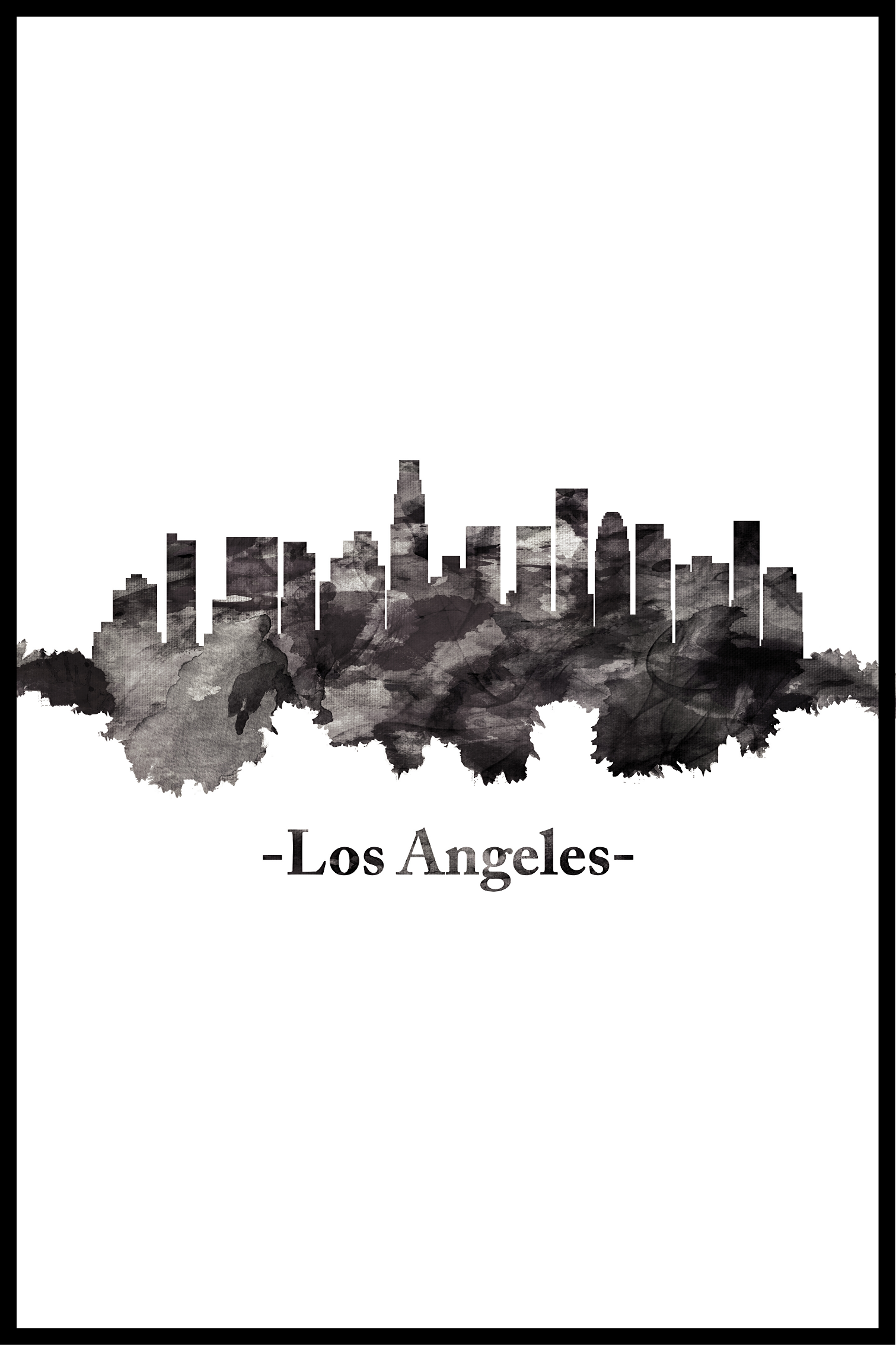 poster van de skyline van Los Angeles