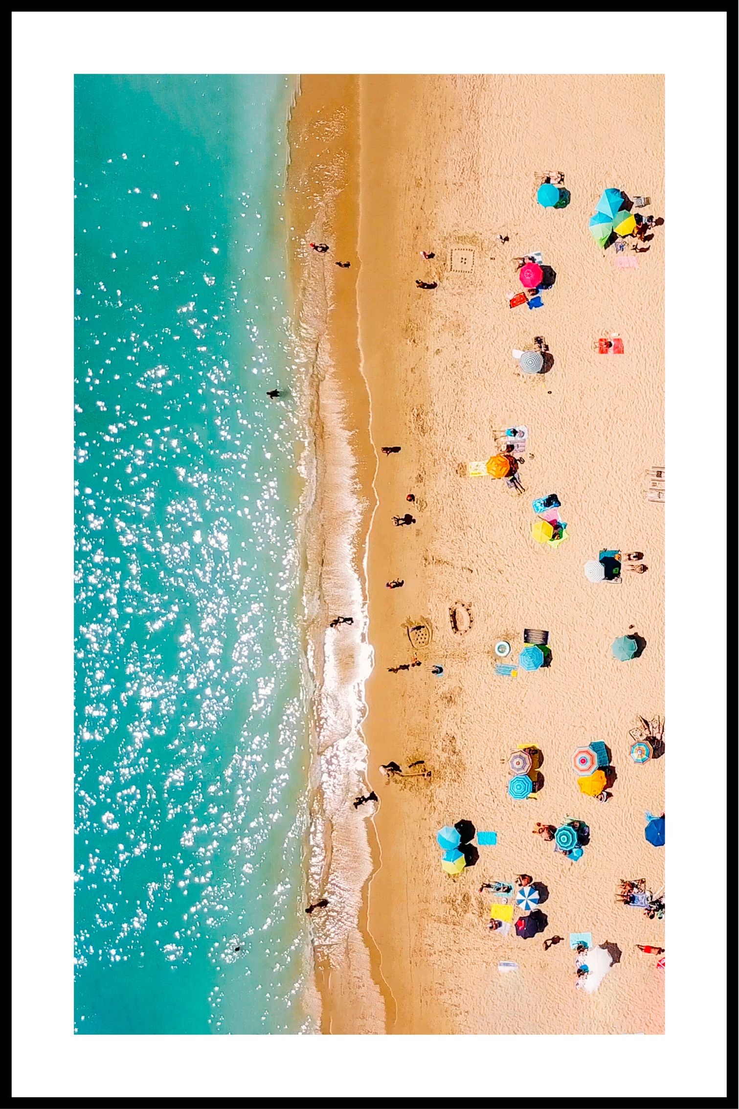 Mensen op het strand Poster