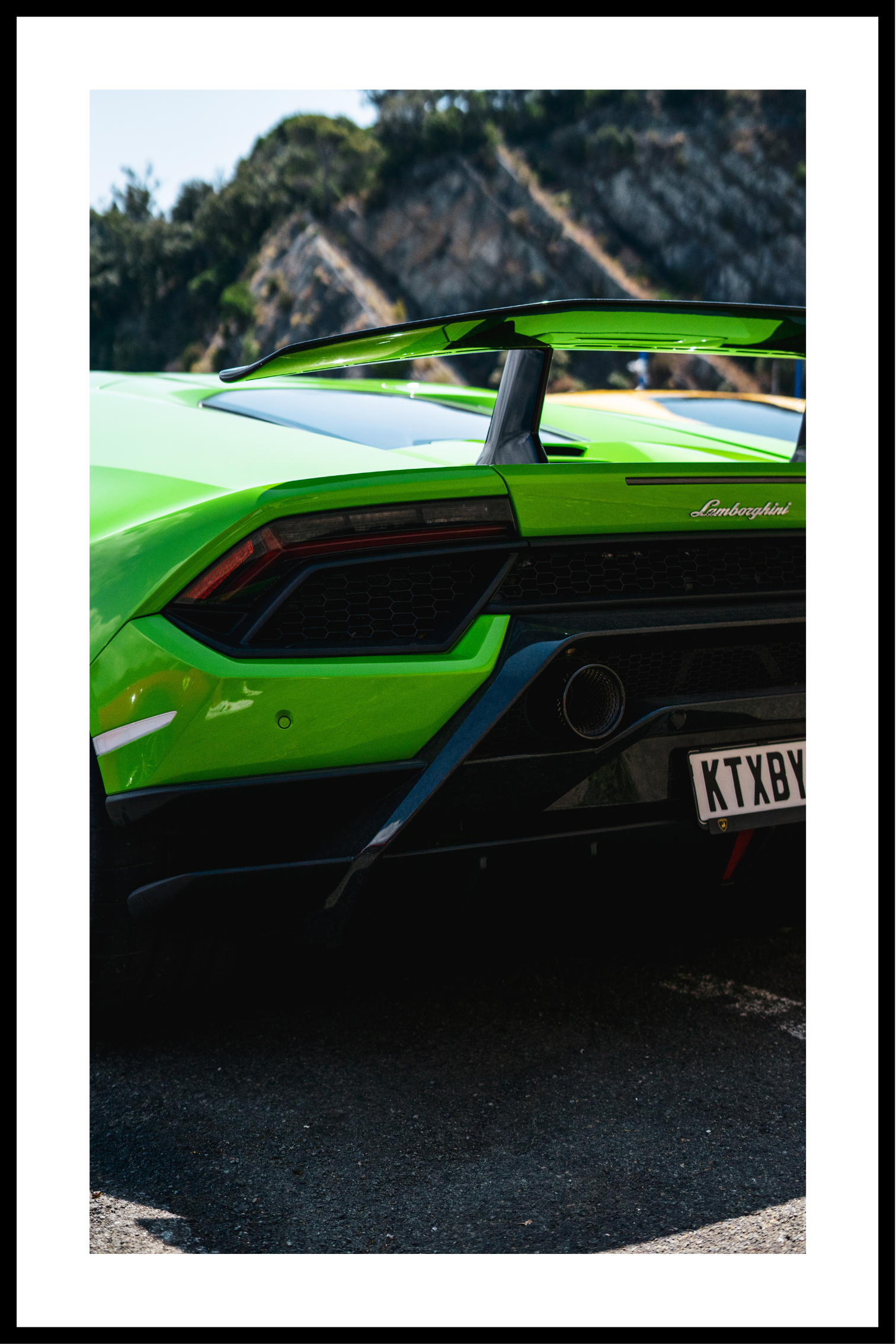 Groene Lamborghini-poster