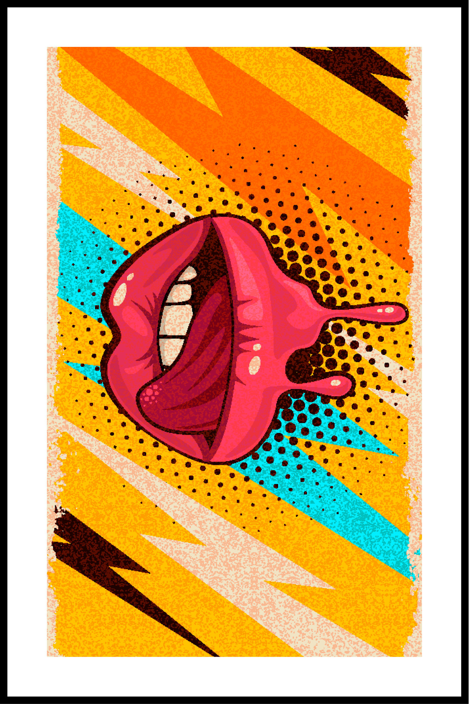 Pop art mond poster