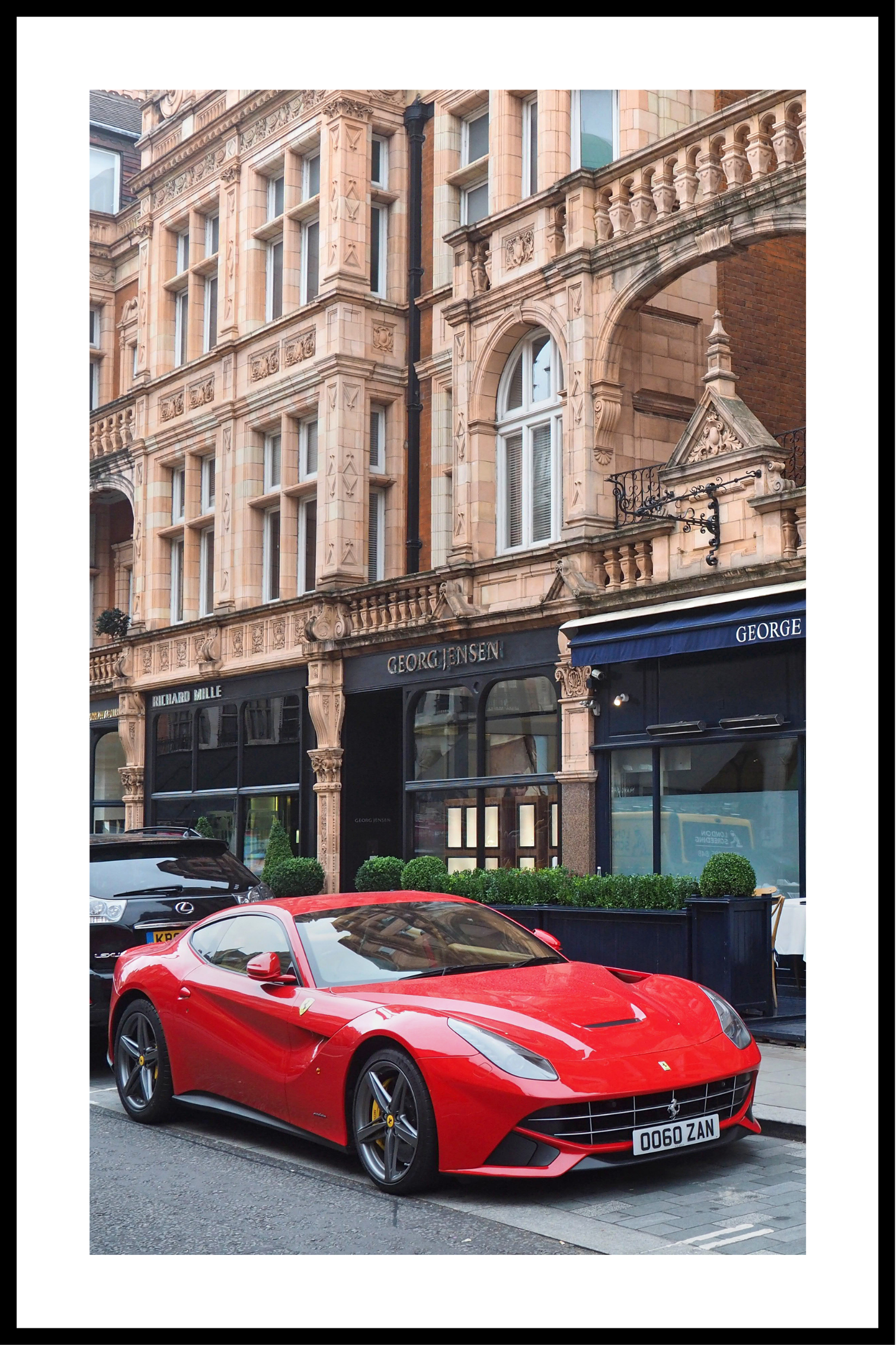 Rode Ferrari-poster