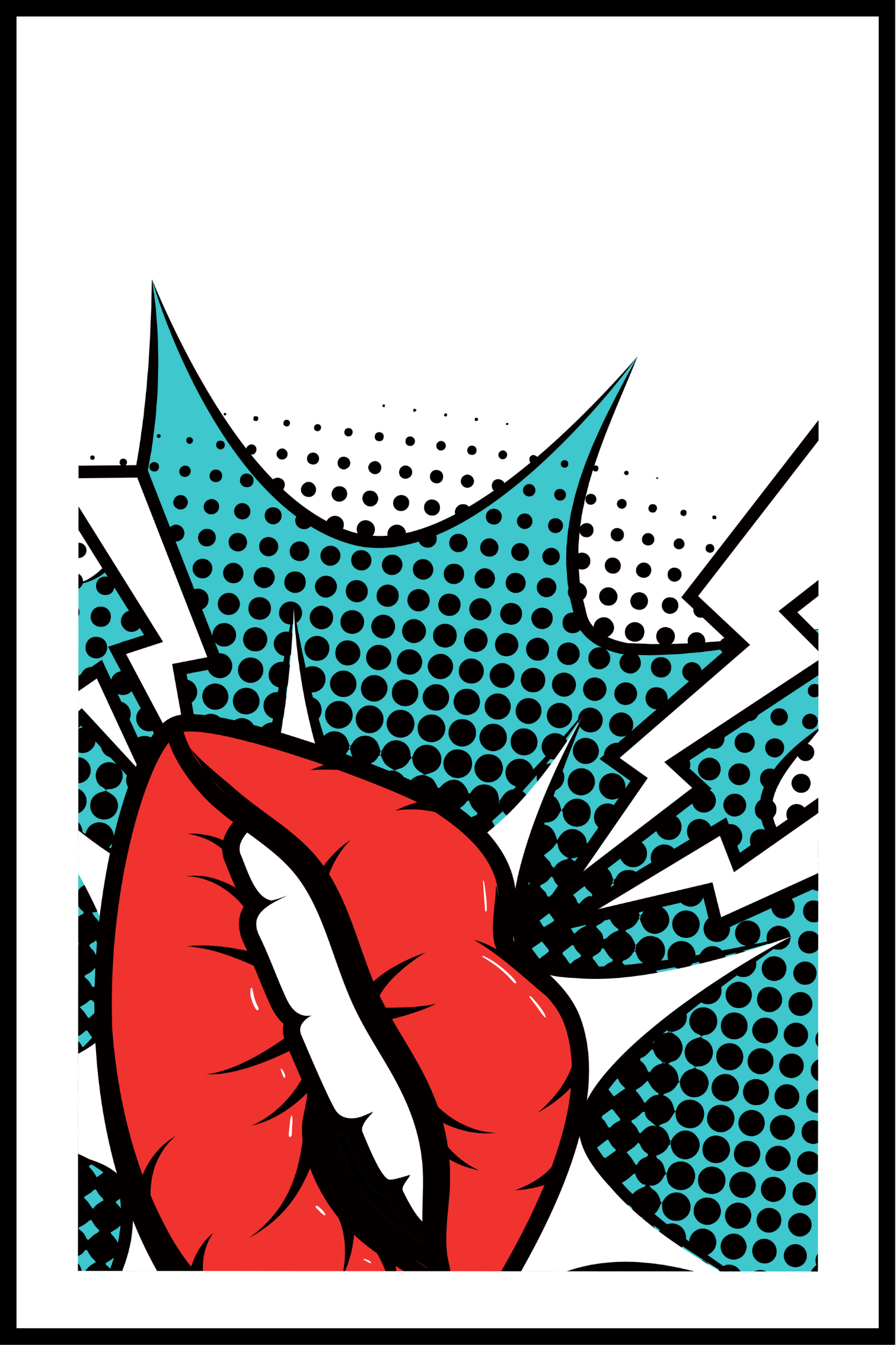 Pop art lippen poster