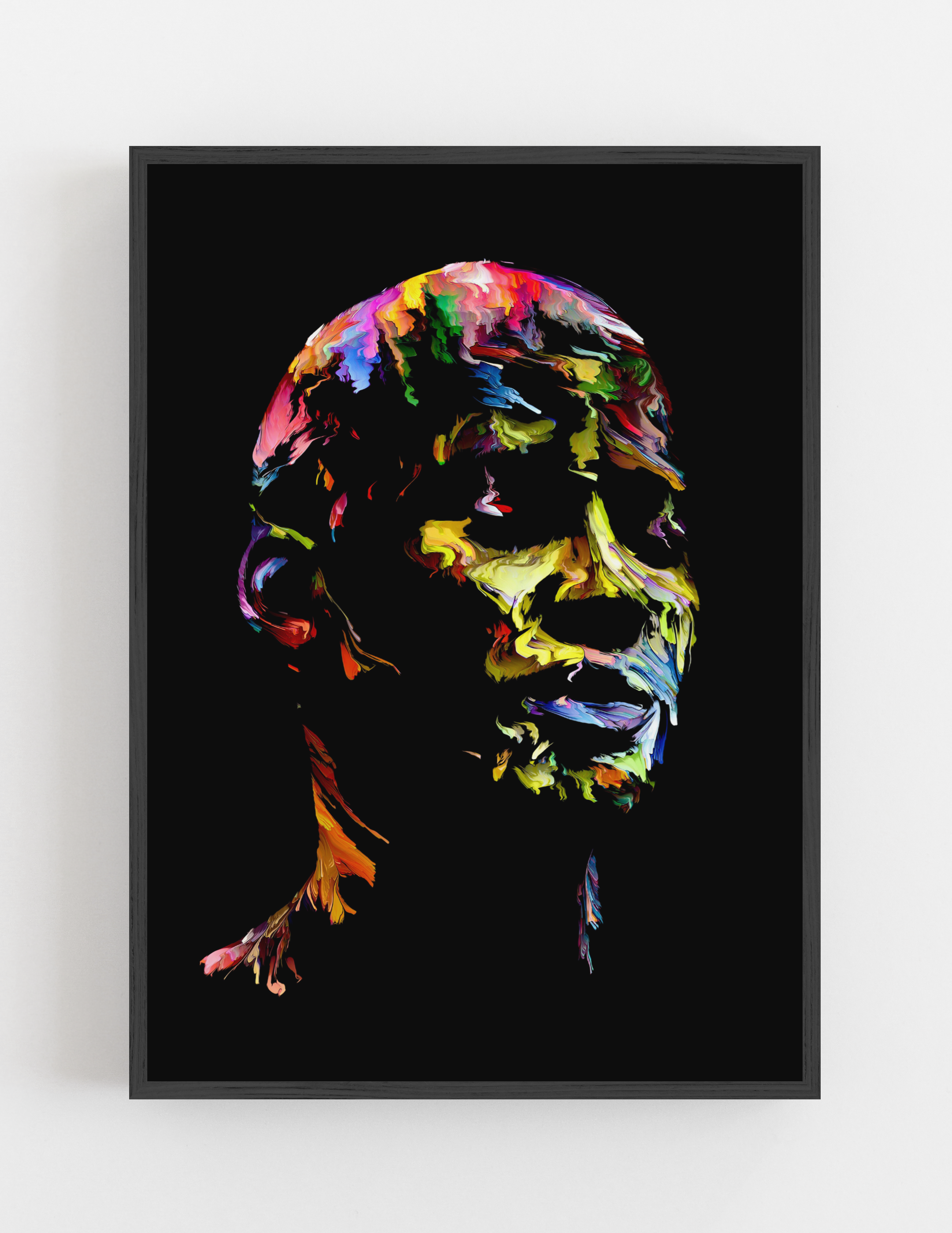 Gezicht in kleuren premium poster
